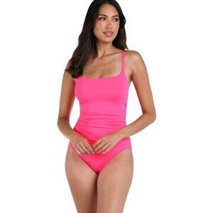 La Blanca Island Goddess Lingerie One Piece - Bright Pink 16W NWT